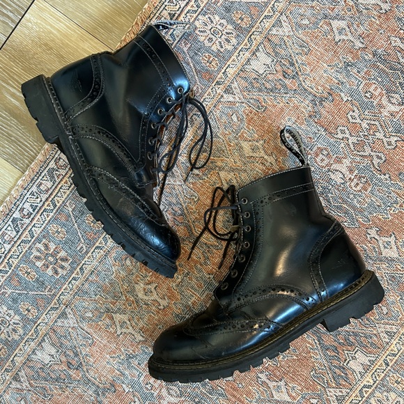 John Fluevog Shoes - John Fluevog Brogued Leather Lace Up DDFT Boots